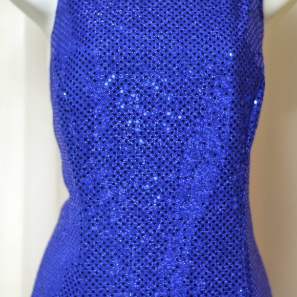 Roberta Gorgous Sparkling Blue Sequin Formal 13/14 - Picture 3 of 6